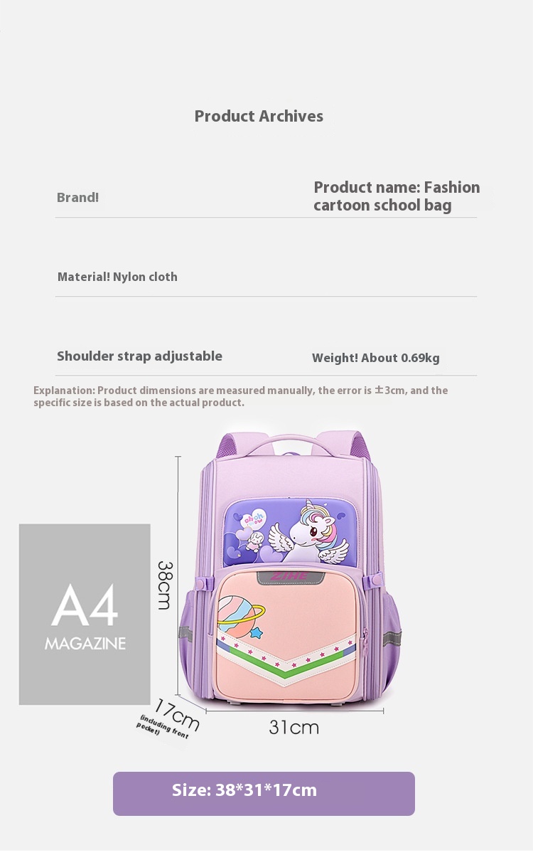 Title 1, Cartoon Backpack for Kids, Reduces Burden and P...