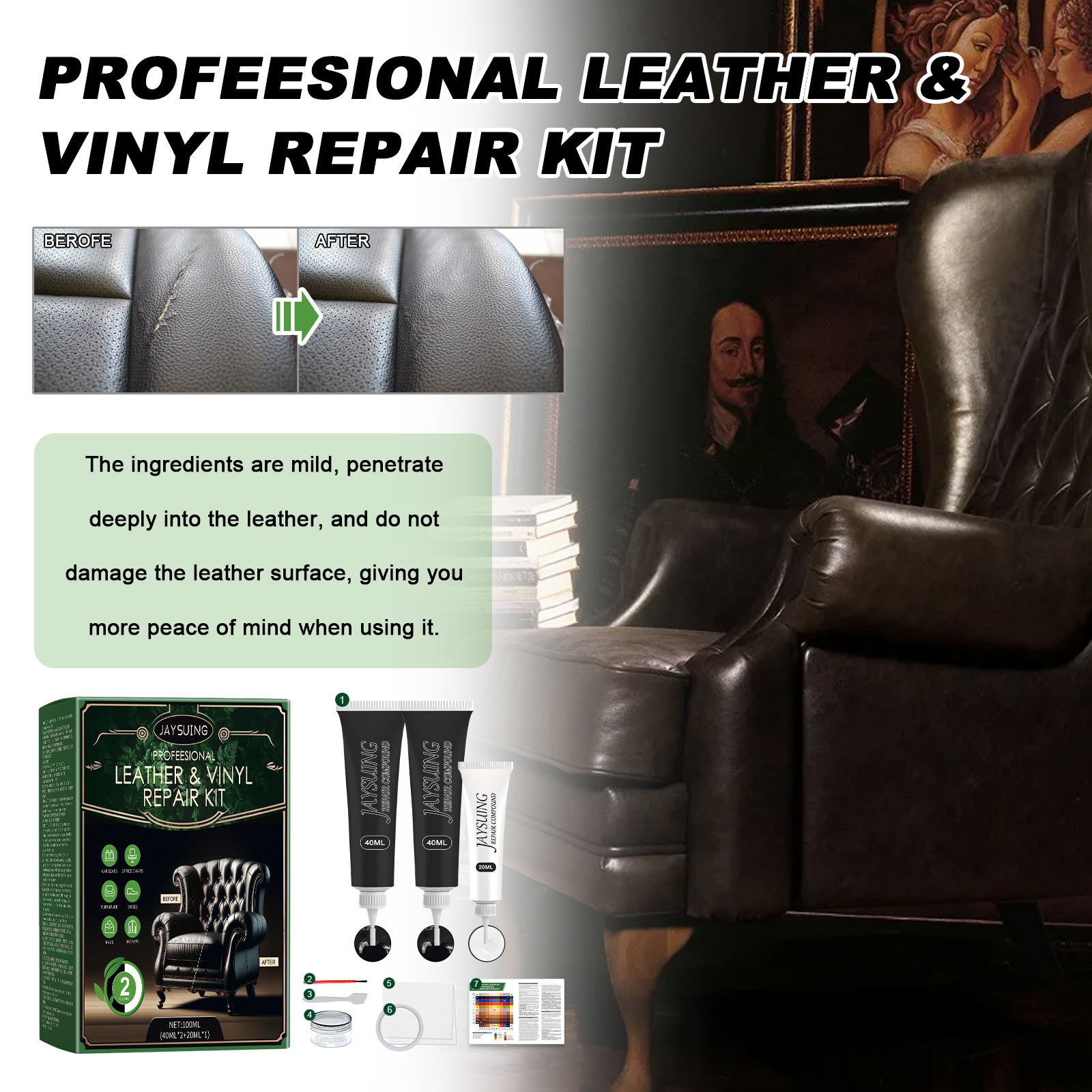 Title 2, Multifunctional Leather Repair Kit Home Sofa