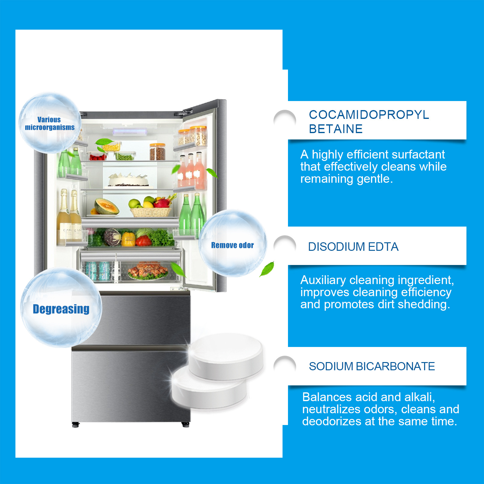 Title 2, Refrigerator Cleaning Effervescent Tablets Oil ...