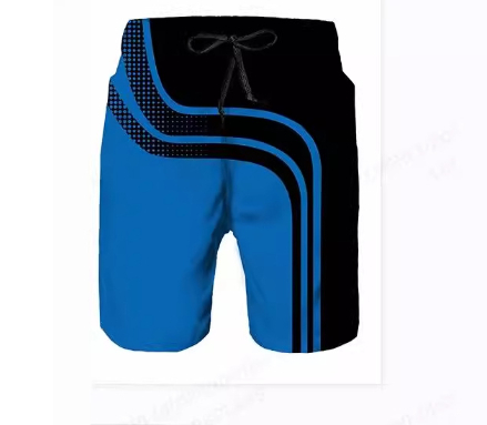 Title 3, Shorts Casuais Masculinos com Estampa Digital C...