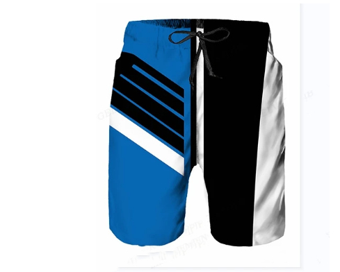 Title 4, Shorts Casuais Masculinos com Estampa Digital C...