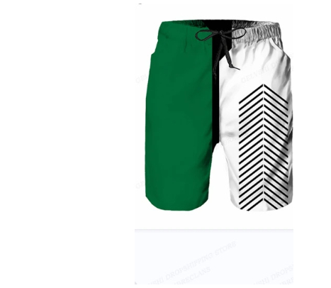 Title 5, Shorts Casuais Masculinos com Estampa Digital C...