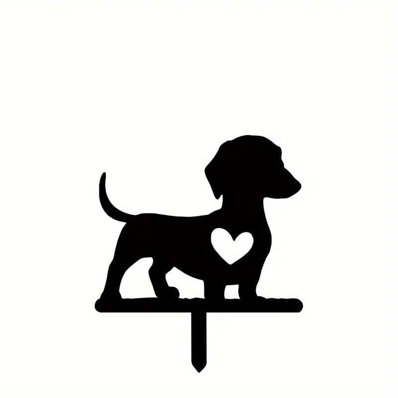 Title 4, Smart Dog Garden Stake Art Silhouette Courtyard...