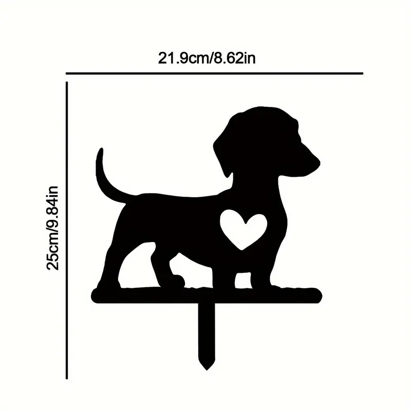 Title 5, Smart Dog Garden Stake Art Silhouette Courtyard...