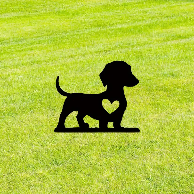 Title 7, Smart Dog Garden Stake Art Silhouette Courtyard...