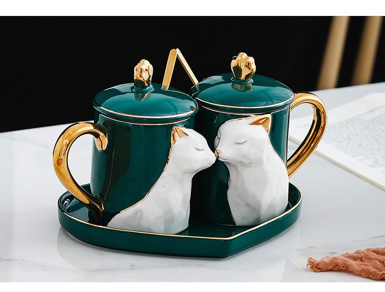 Title 13, Creative Couple Ceramic Cup Set Gift Box