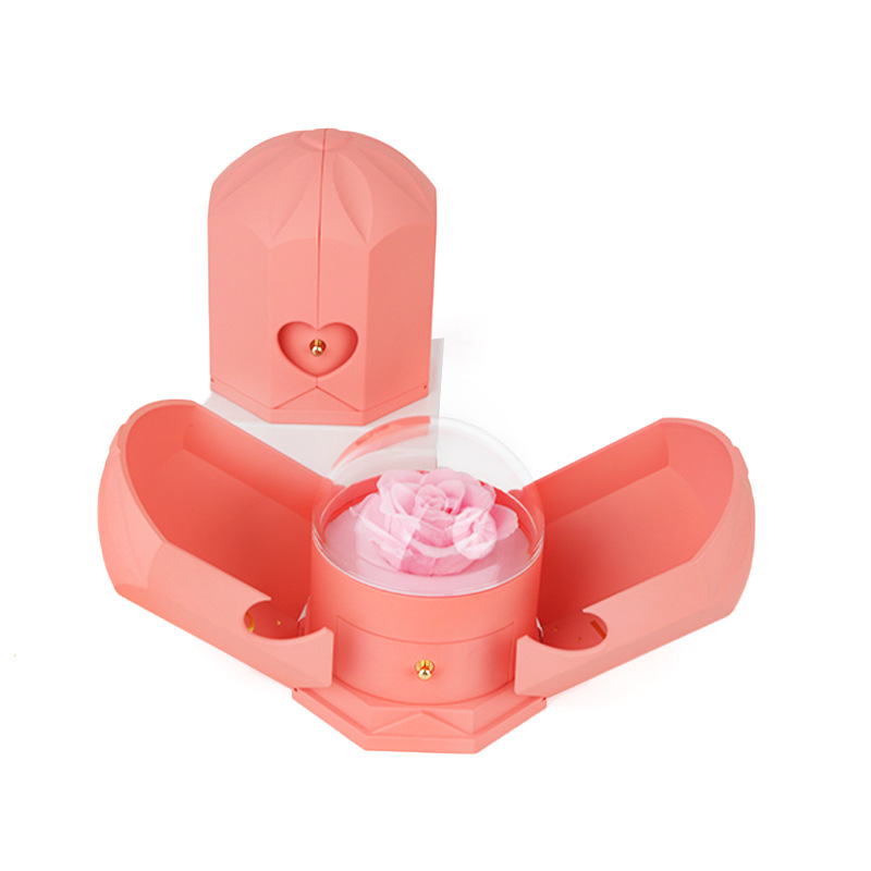 Title 5, Creative Double Open Rose Gift Box Drawer Jewel...