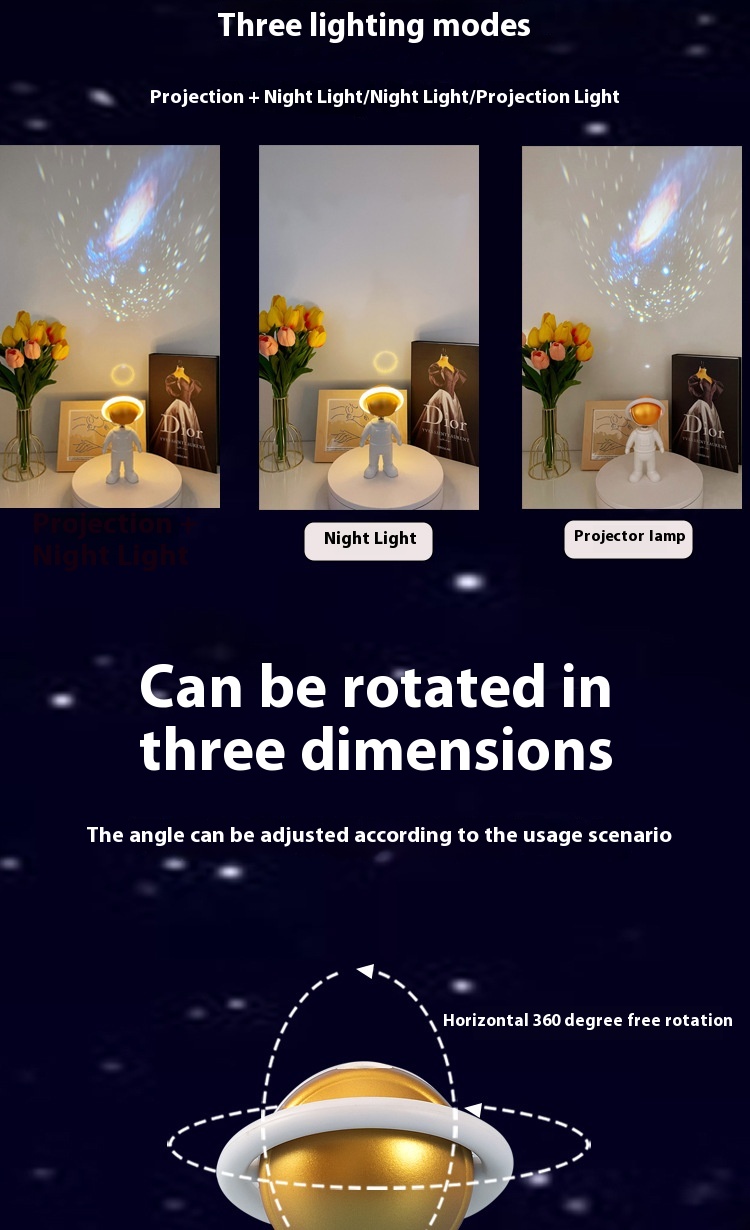 Title 2, Proyector de Estrellas Astronauta 2024 Lámpara ...