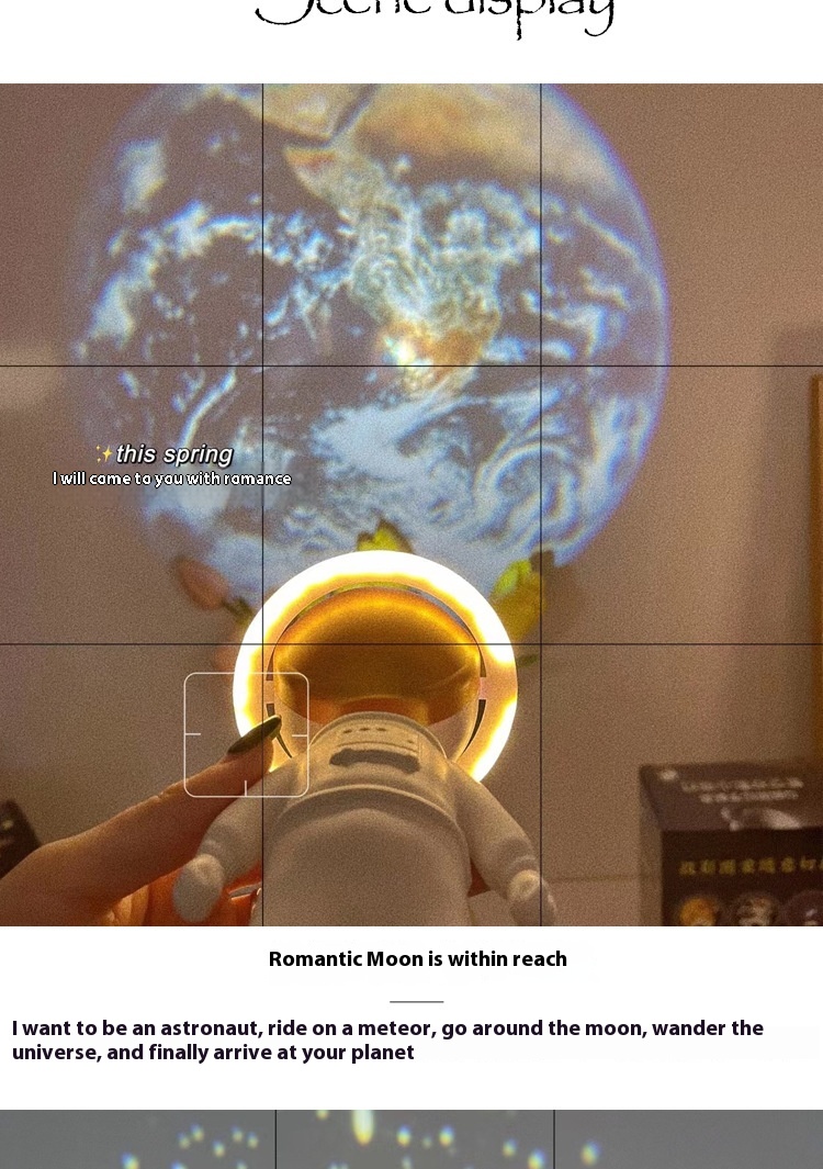 Title 7, 2024 Yeni Astronot Yıldız Projektör Lamba Dokun...