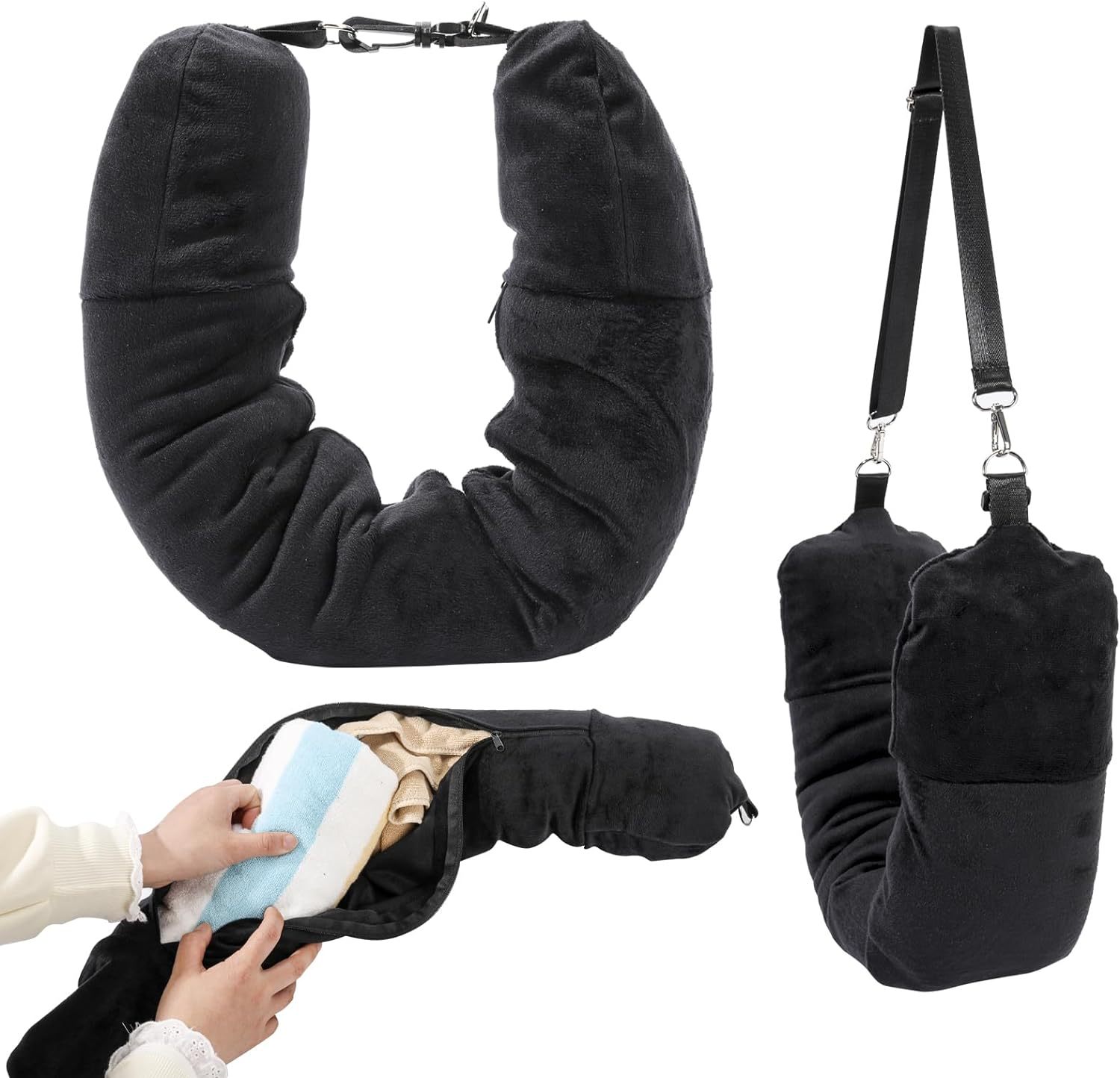 Title 4, New Travel U-shaped Pillow Can Fill Clothes