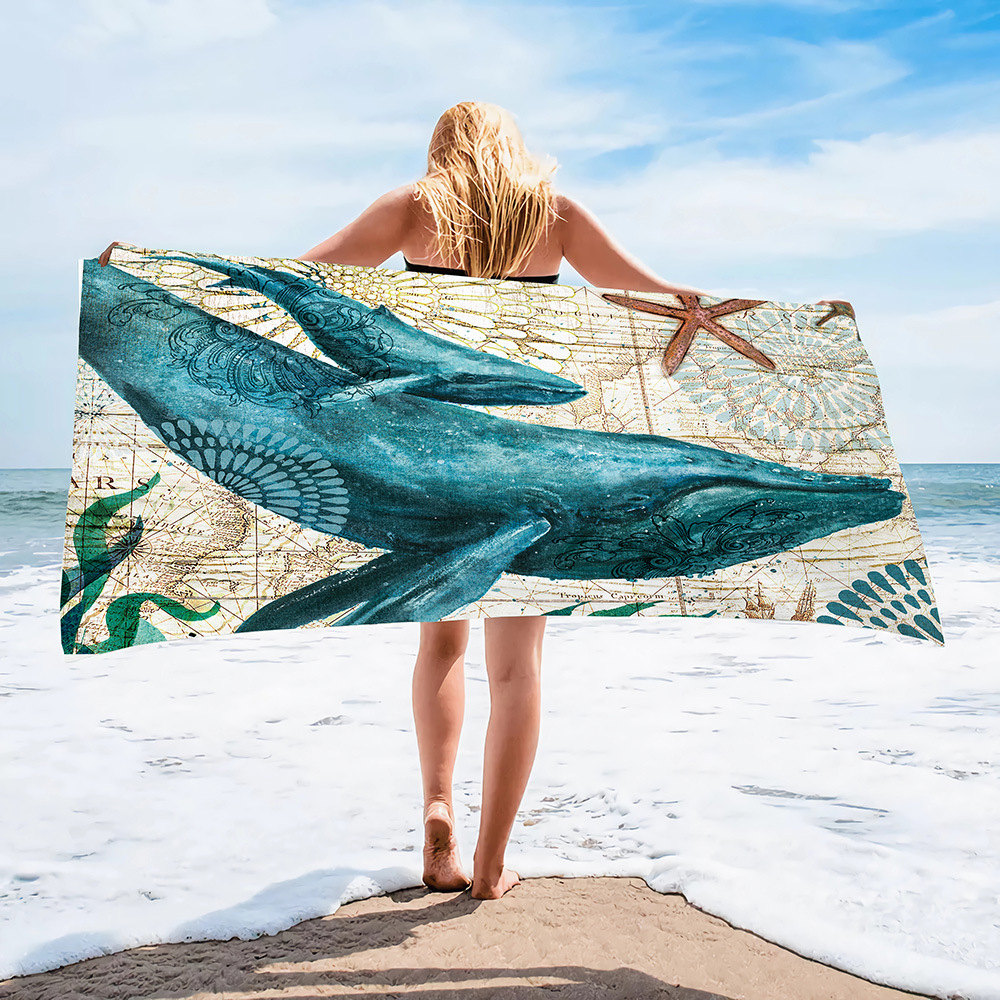 Title 2, Printed Microfiber Beach Bath Towel