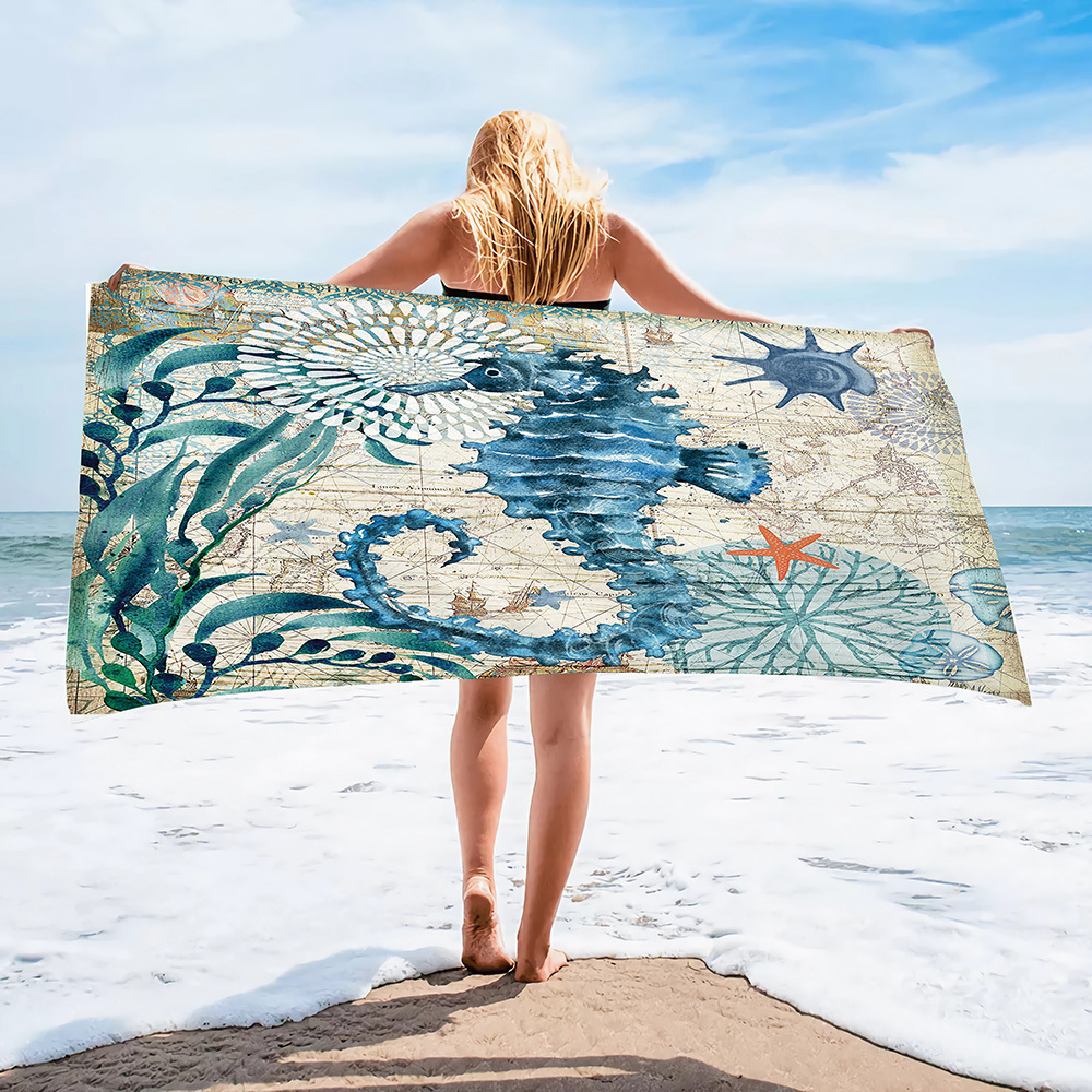 Title 3, Printed Microfiber Beach Bath Towel