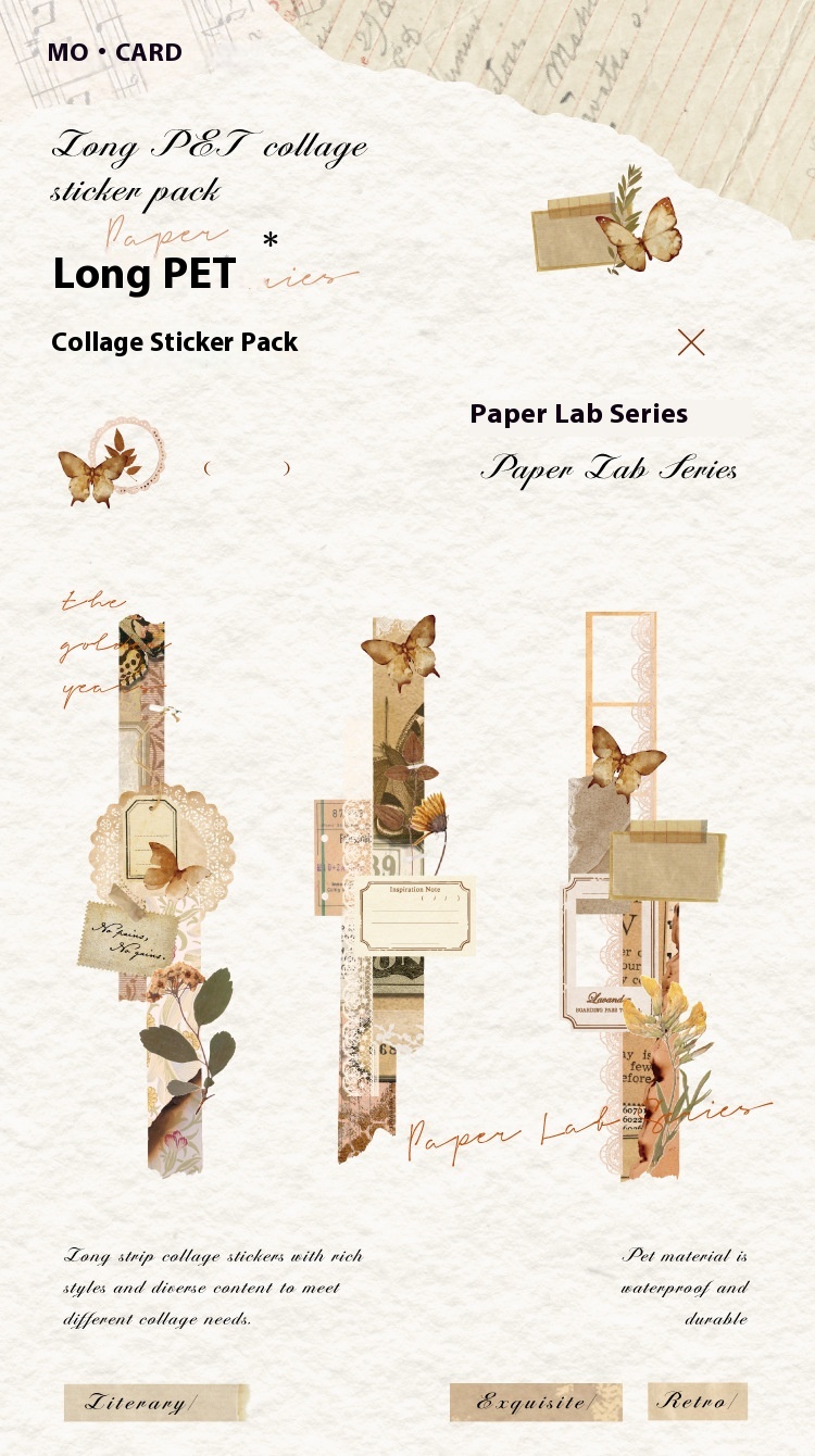 Title 8, Mocard Long PET Stickers Paper Room Laboratory ...