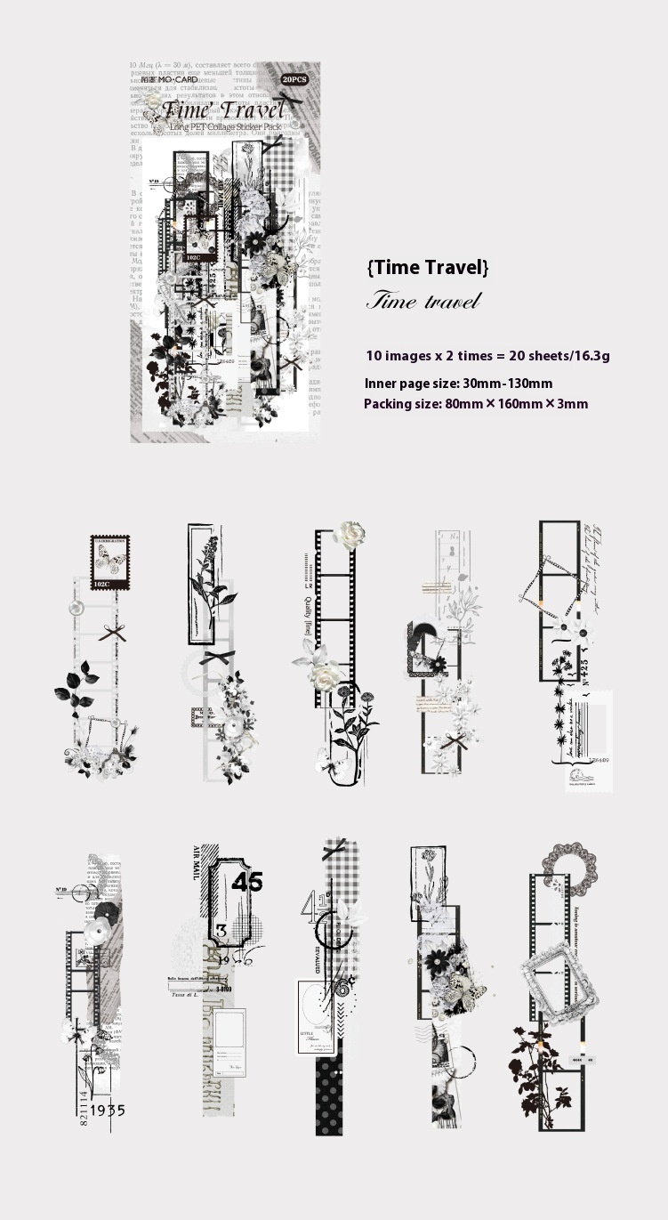 Title 13, Autocollants Mocard PET Longs Série Chambre Lab...