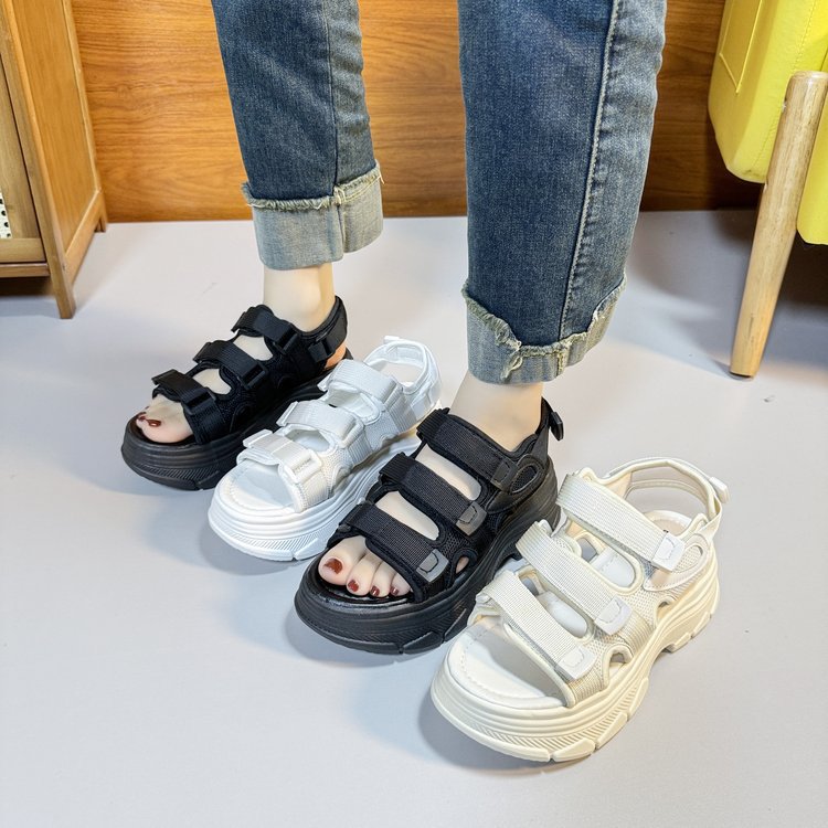 Title 8, Summer Fashion All-Matching Velcro Platform Shoes