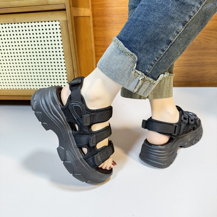 Title 11, Summer Fashion All-Matching Velcro Platform Shoes