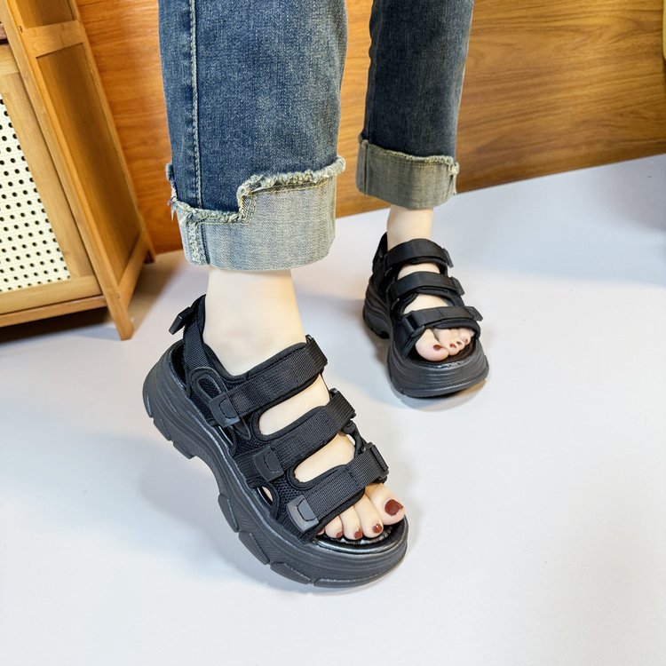 Title 13, Summer Fashion All-Matching Velcro Platform Shoes