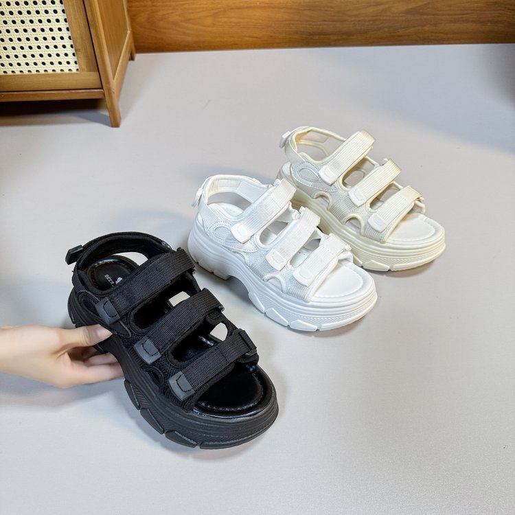 Title 17, Summer Fashion All-Matching Velcro Platform Shoes