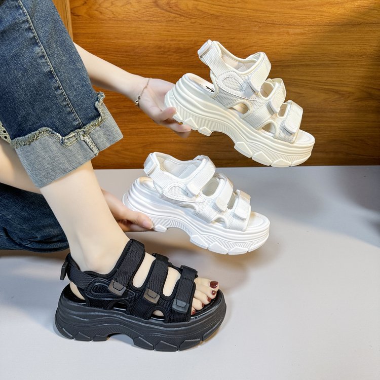 Title 18, Summer Fashion All-Matching Velcro Platform Shoes