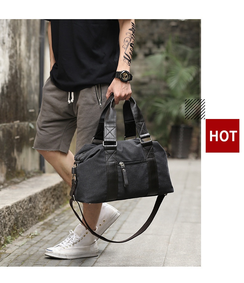 Title 2, Mens Retro Canvas Handbag for Business Travel ...