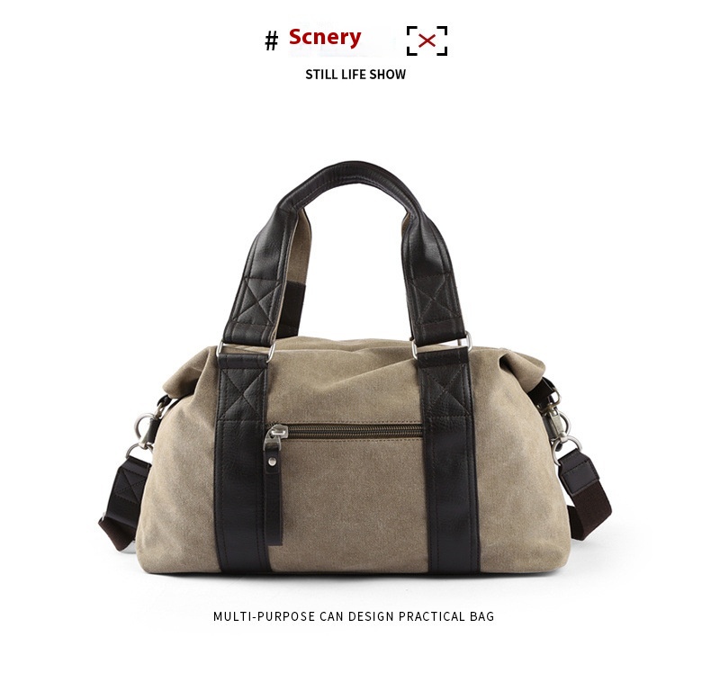 Title 3, Mens Retro Canvas Handbag for Business Travel ...