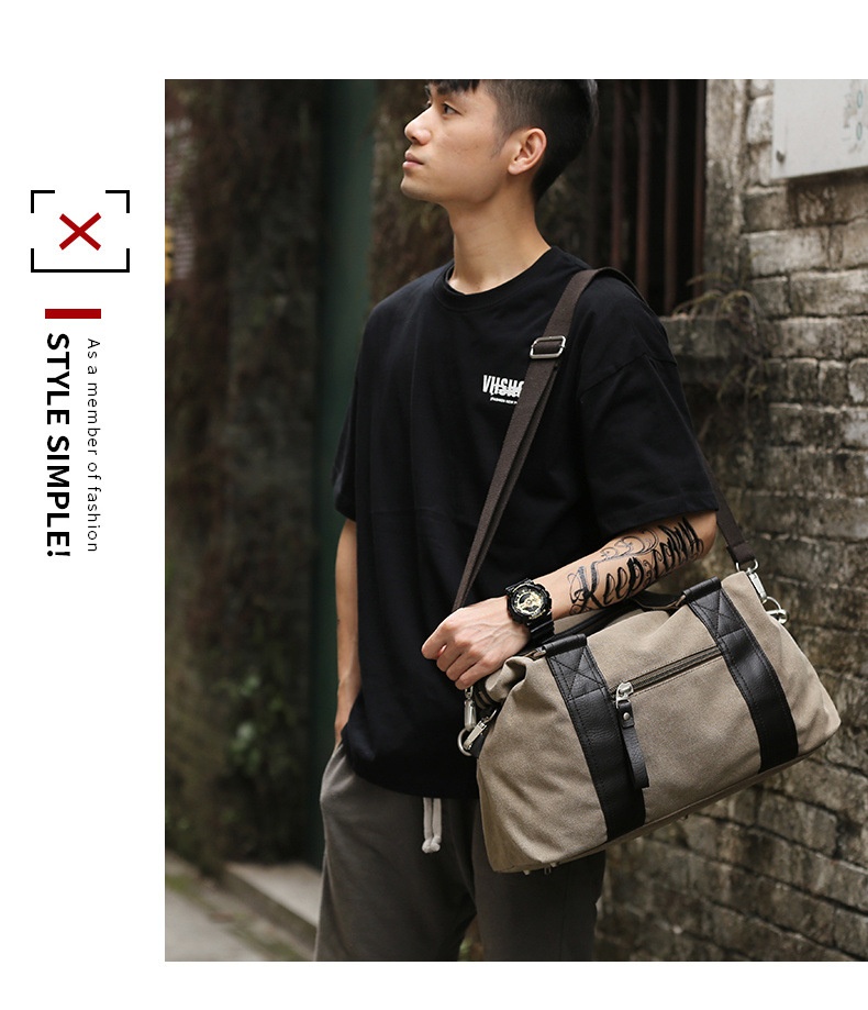 Title 10, Mens Retro Canvas Handbag for Business Travel ...