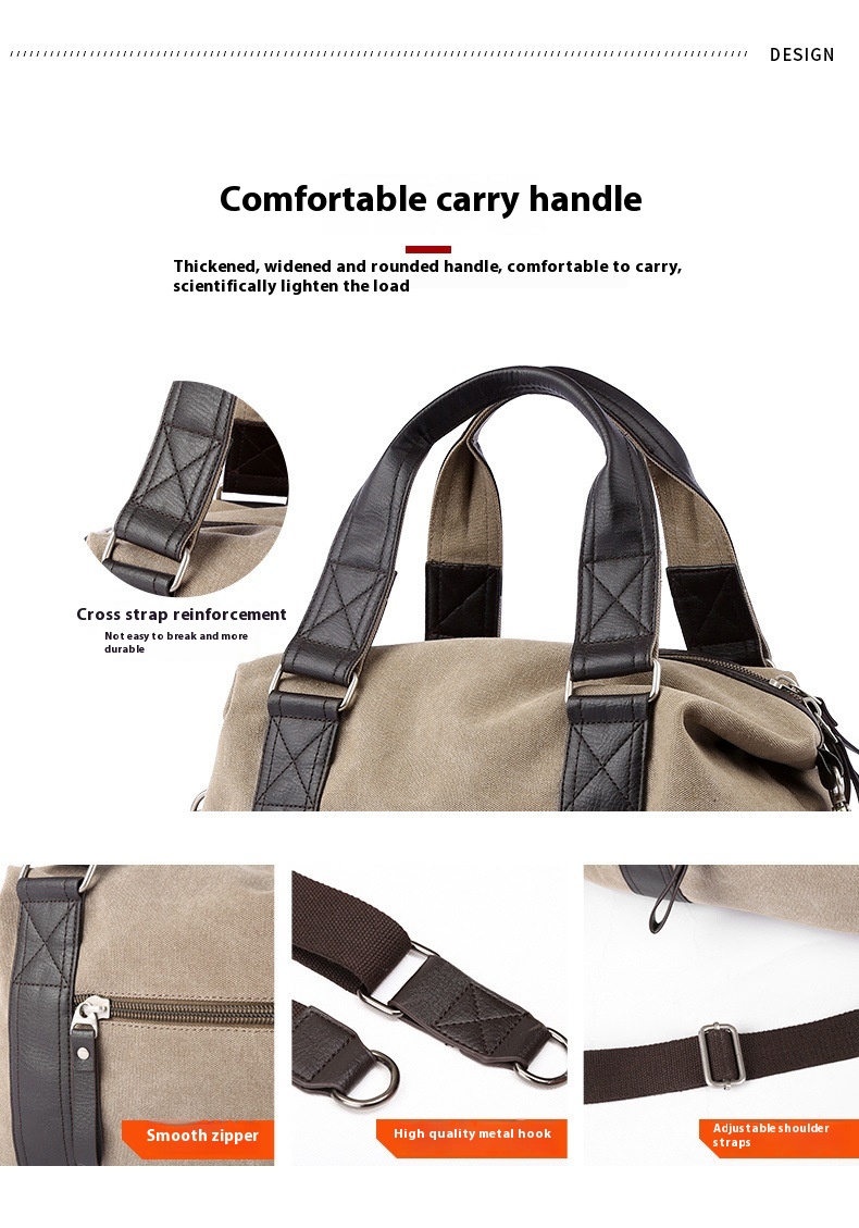 Title 11, Mens Retro Canvas Handbag for Business Travel ...