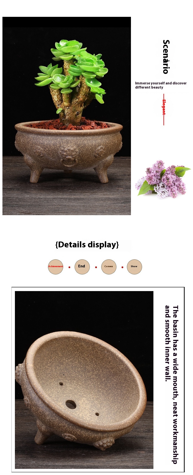 Title 7, Purple Sand Flower Pot High Temperature Burning...