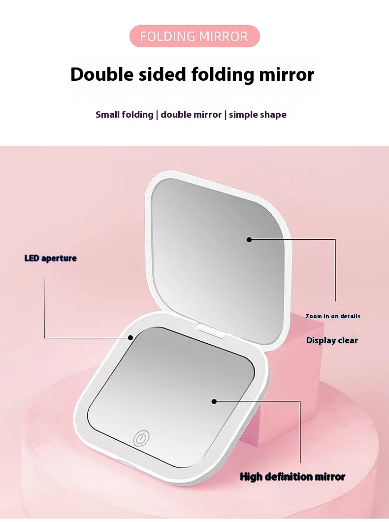 Title 9, Handheld Folding Beauty Makeup Mirror