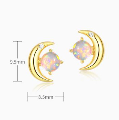 Title 1, Curved Moon Female Fashion Personality Ear Stud