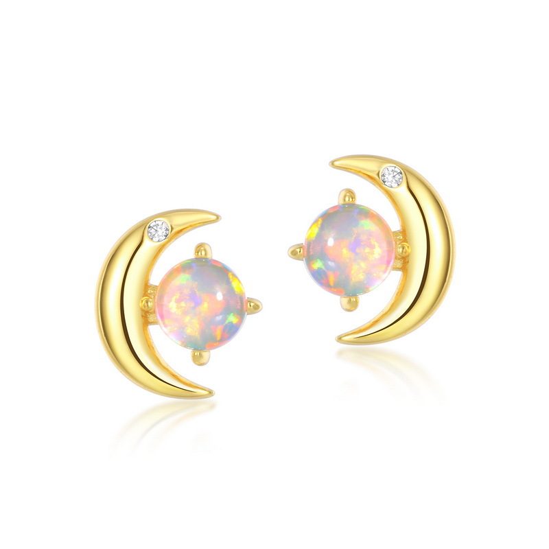 Title 6, Curved Moon Female Fashion Personality Ear Stud