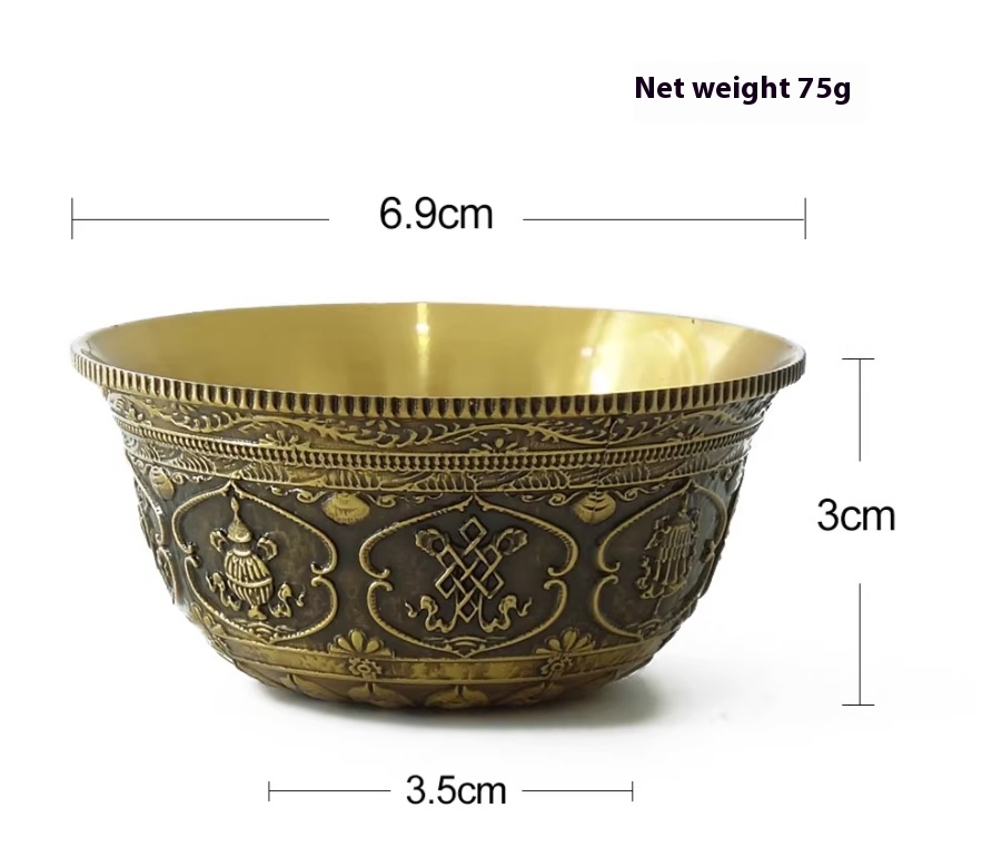 Title 1, Thick Copper Supply Cup Eight Auspicious Ornaments