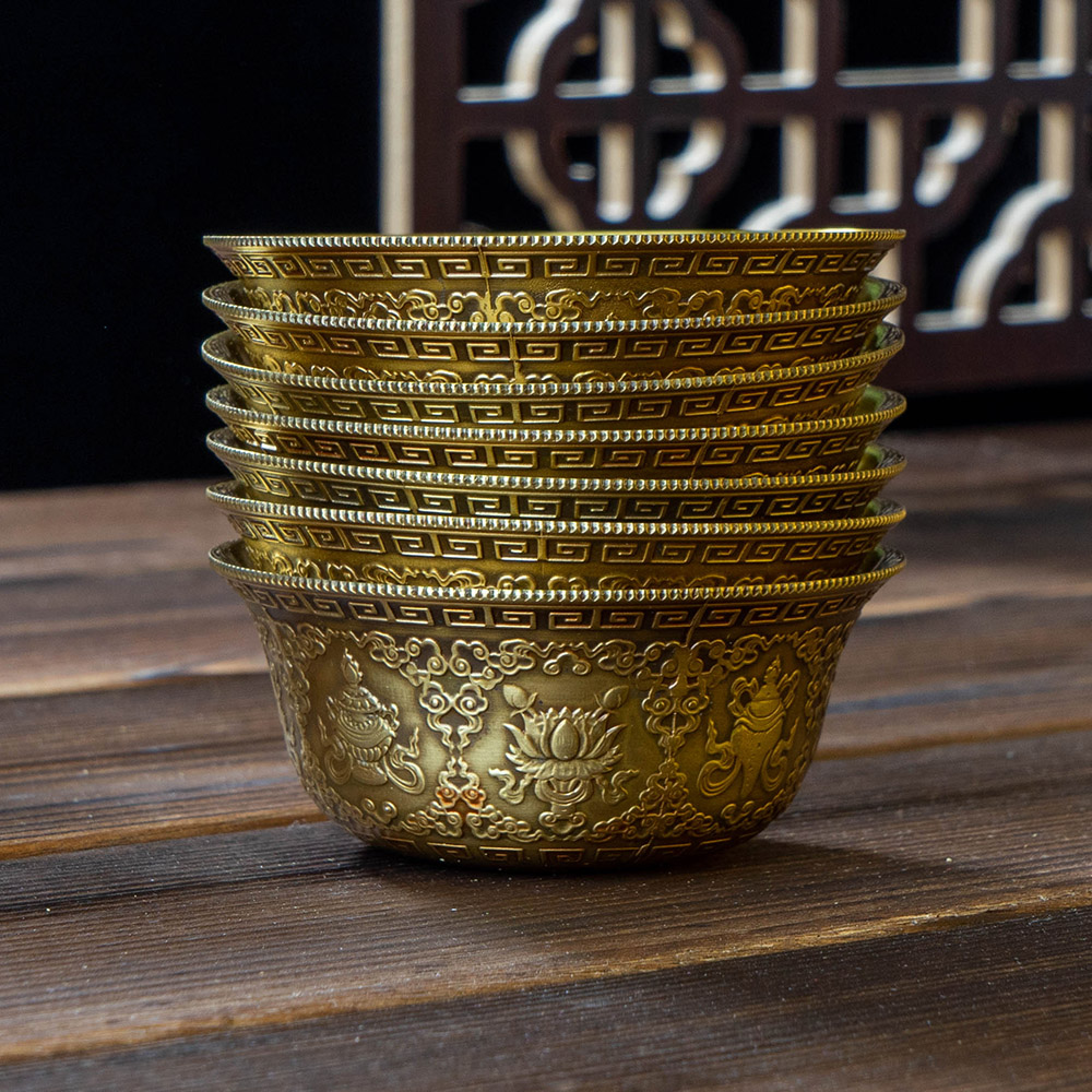 Title 7, Thick Copper Supply Cup Eight Auspicious Ornaments