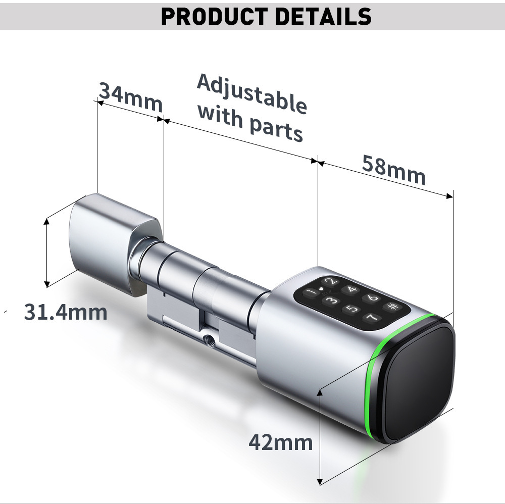 Title 3, Password Card Smart Lock Cylinder Graffiti Thro...