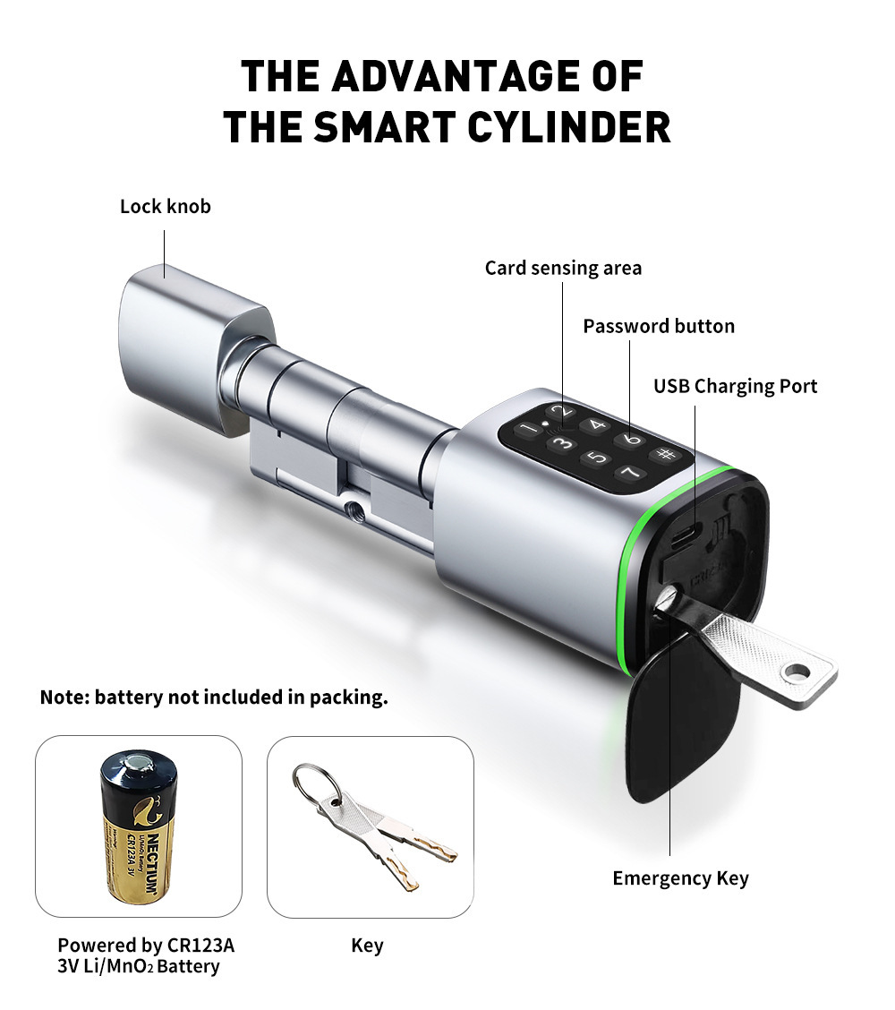 Title 4, Password Card Smart Lock Cylinder Graffiti Thro...