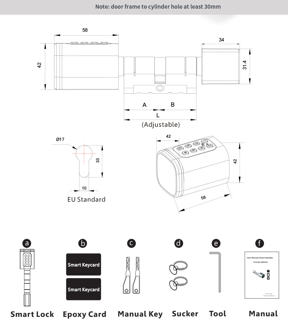 Title 14, Password Card Smart Lock Cylinder Graffiti Thro...