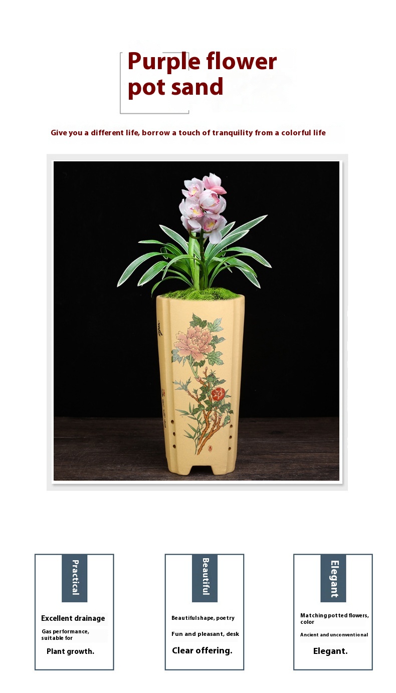 Title 4, Purple Sand Orchid Basin Home Square Tabletop B...