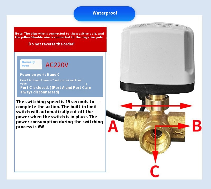 Title 4, 220V24 Brass Two-way Threaded Ball Valve Pipe