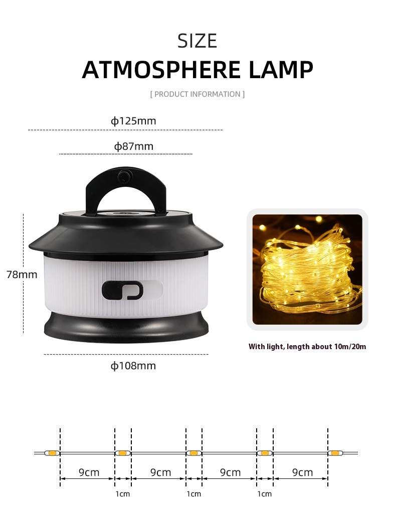 Title 3, Outdoor Camping Tape Lamp Tent Ambience Light P...