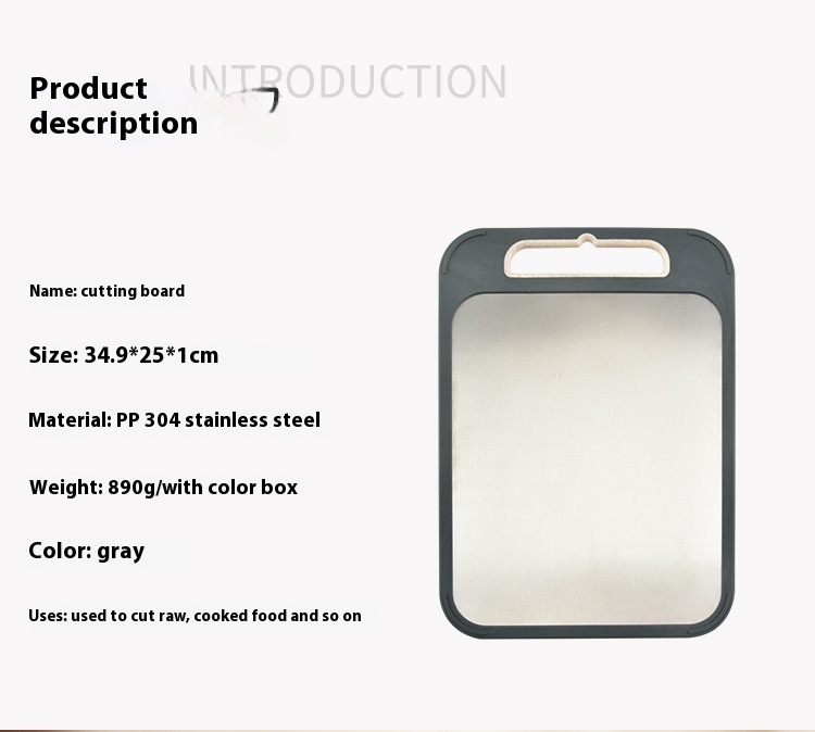 Title 1, Stainless Steel Classification Chopping Board M...