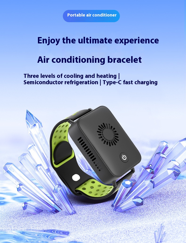 Title 1, Air Conditioning Bracelet Rechargeable USB Mini...