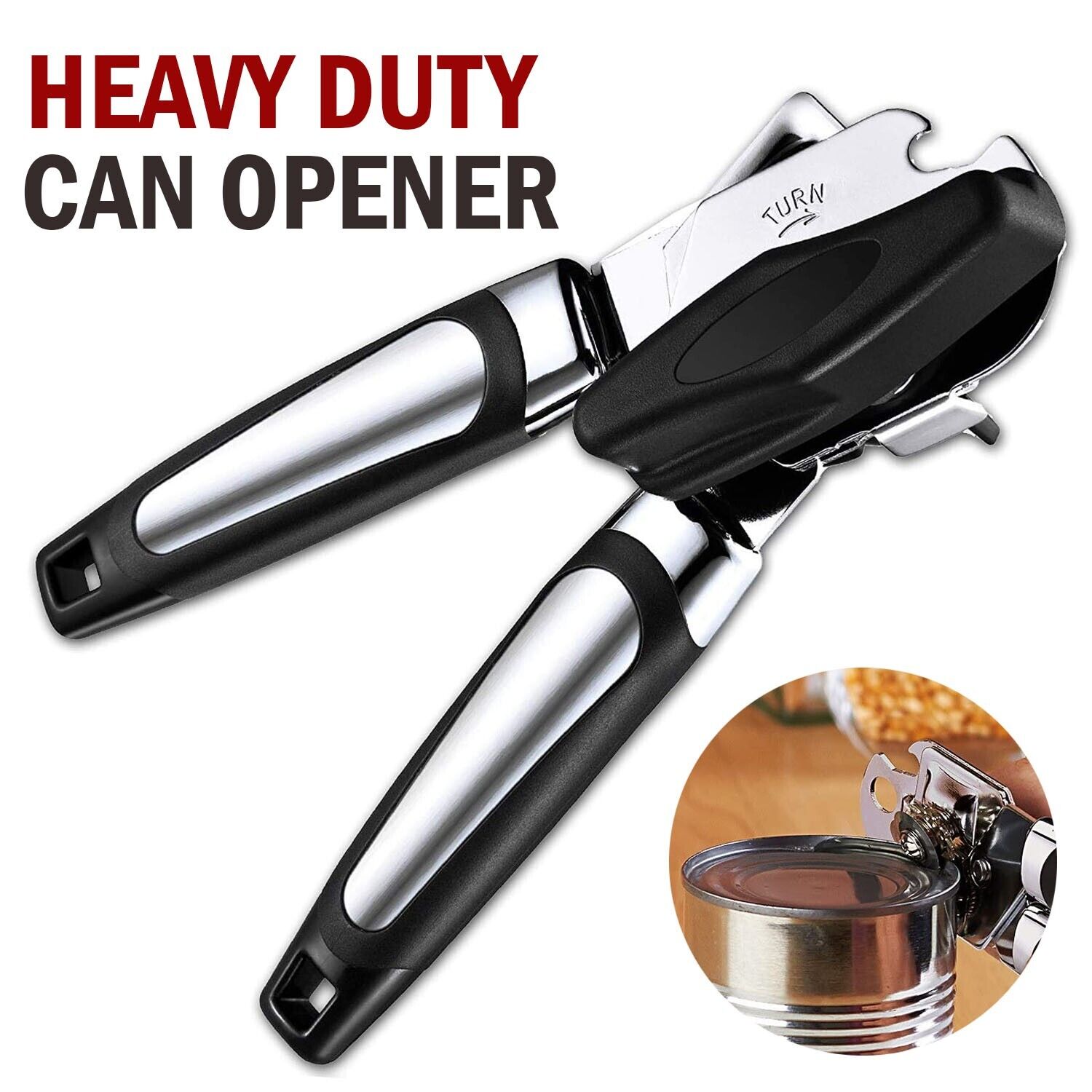 Handheld Can Opener with Cutting Wheel Blade. We ship only inside the US, USPS First Class Package, 2 Day Handling, 2-5 Day Shipping. Can Opener Manual, Handheld Strong Heavy Duty Can Opener Lid Openers for Kitchen. Can Opener Manual, Handheld Strong Heav