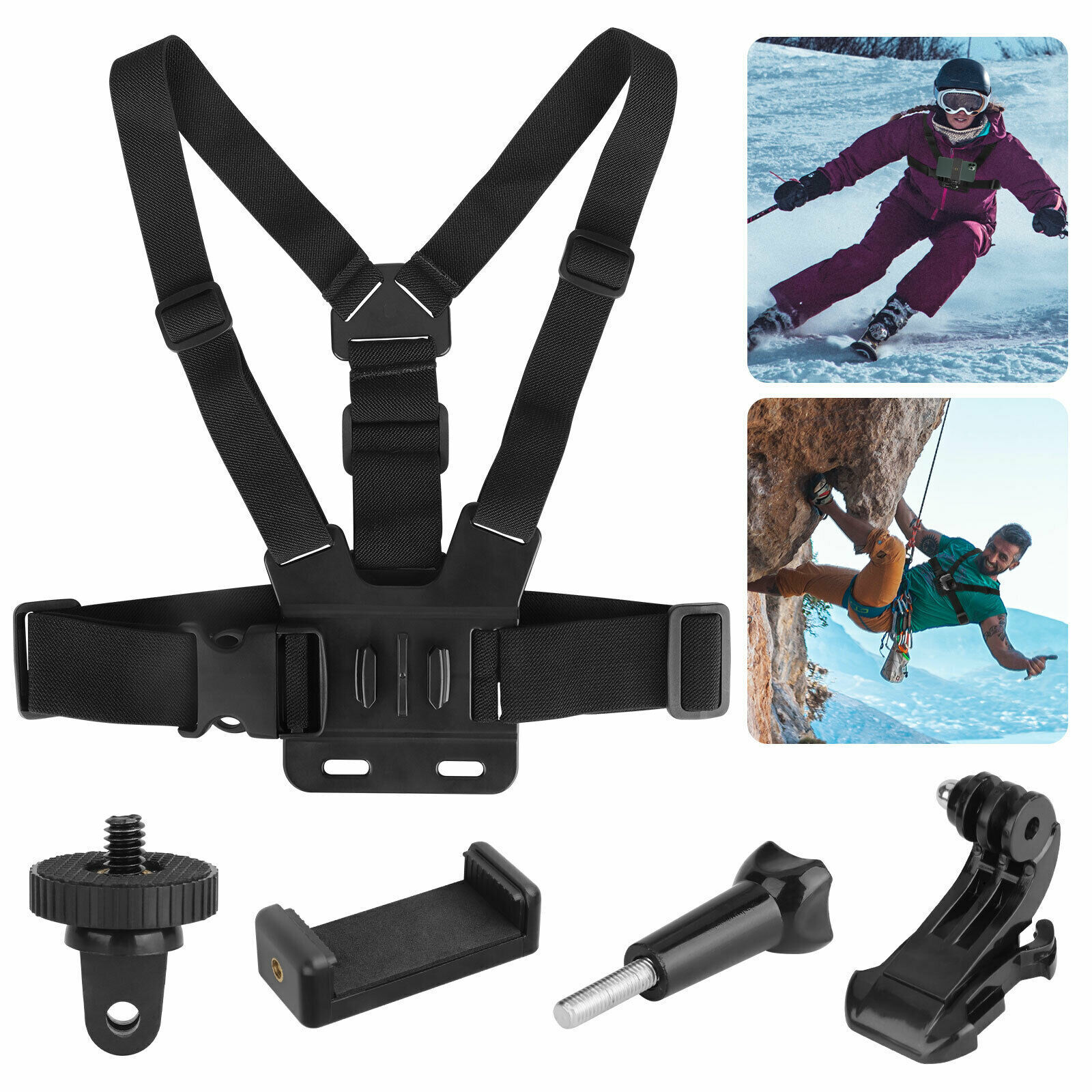 Phone Chest Harness Body Strap Mount. we ship only inside the US. USPS First Class Package. 2 Day Handling , 2-5 Day Shipping.

Chest Harness Body Strap Mount Accessories Adjustable for iPhone GoPro Android by KTATMARKETING

Wide Compatiblity: This Harnes