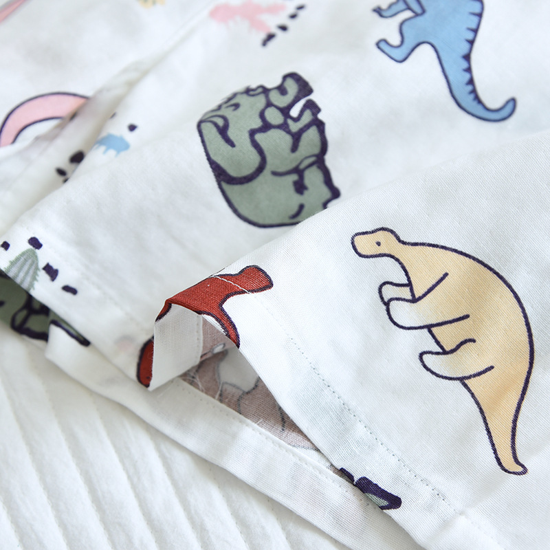 Realistic Dinosaur Pattern Nightwear Set | Shorts & Top