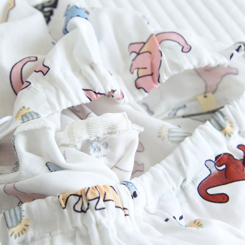 Realistic Dinosaur Pattern Nightwear Set | Shorts & Top