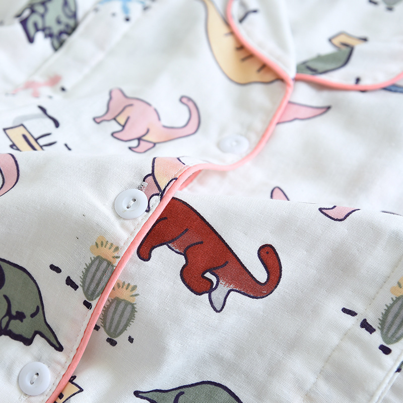 Realistic Dinosaur Pattern Nightwear Set | Shorts & Top