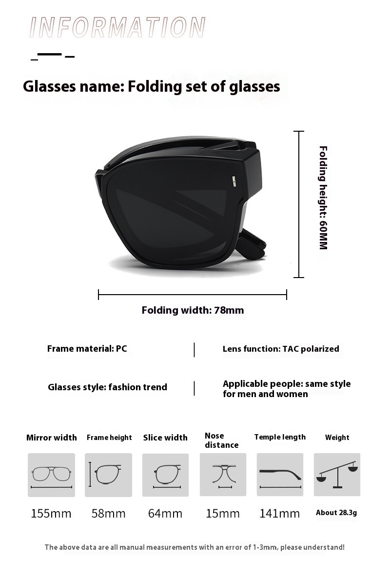 Title 3, Foldable Set Of Glasses Polarized Sunglasses Si...