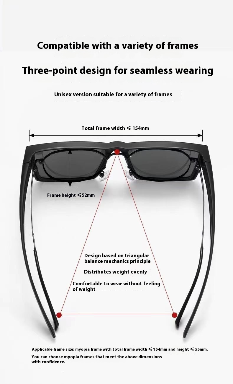 Title 6, Set Myopia Glasses One Mirror Two Use Driving P...