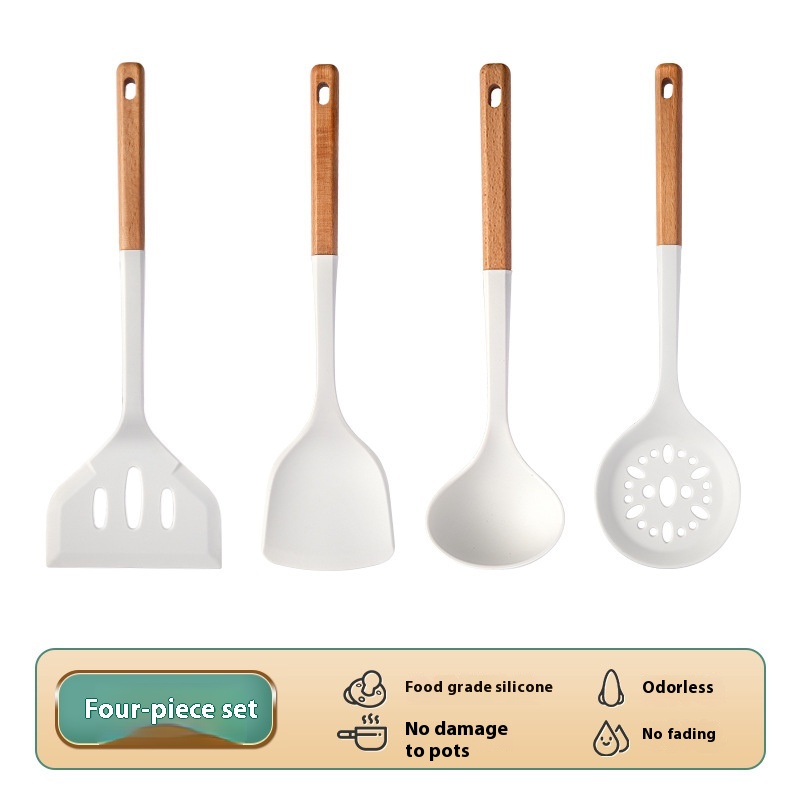 Title 1, Fashion Wooden Handle Silicone Spatula Suit