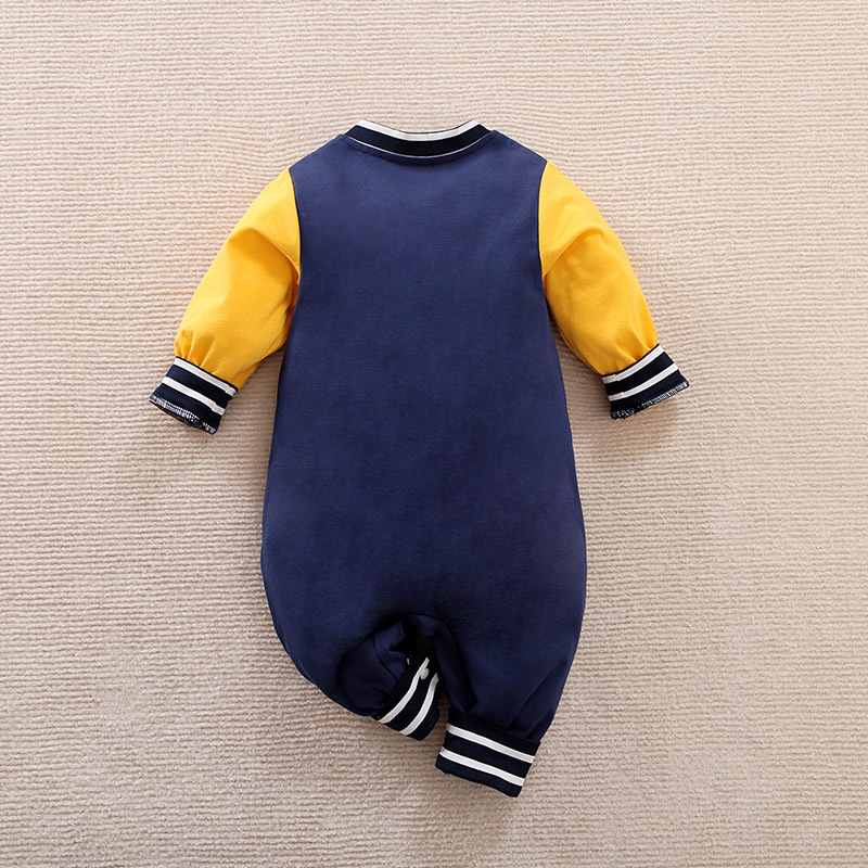 Title 3, Baby One-piece Spring And Autumn Romper Basebal...